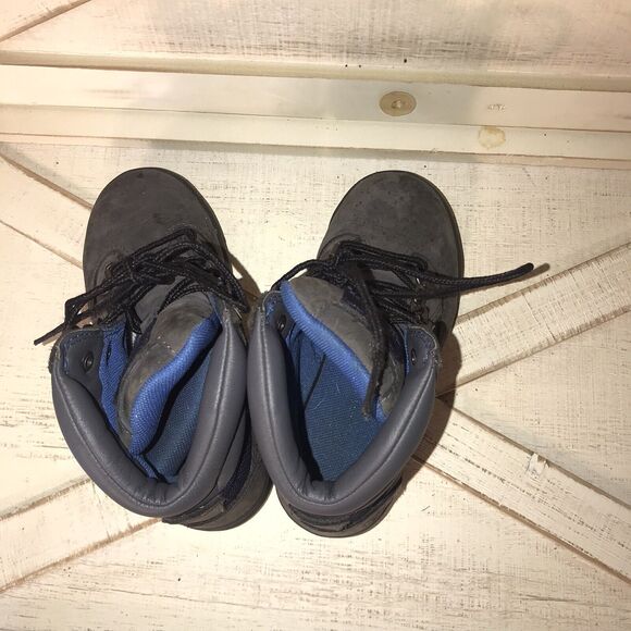 Timberland Field Boot Mid Little Kid / Toddler Shoes Grey-Black Size 11.5 - Picture 7 of 8